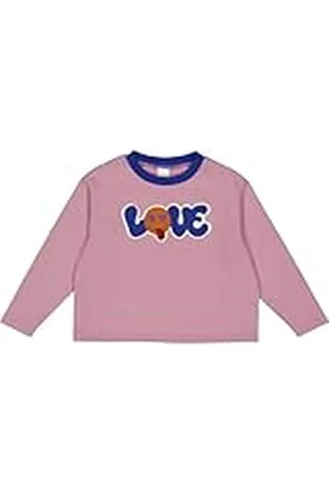 Green Cotton Meisjes Heart Sweatshirt, , 110