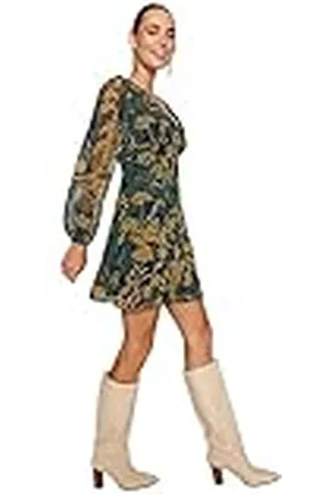 Trendyol Dames bloemen mini lange mouwen casual regular jurk jurk, , 36