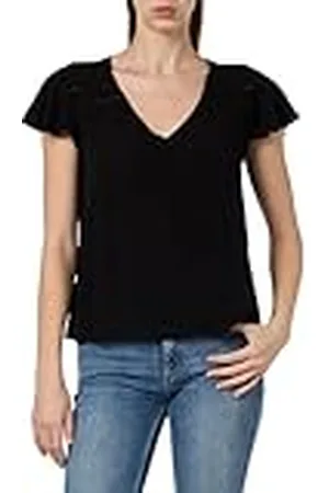 VILA Dames Vimesa Tape Detail S/S Top-Noos T-shirt, , 34