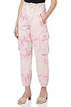 Pinko Fitness Cargo Bull Camouflage broek dames, Nn7_Mult.nude/Roze, 46 NL