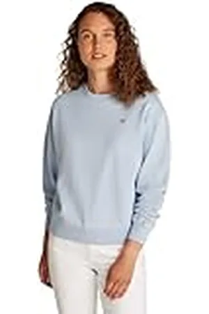 Tommy Hilfiger Dames REG CONTRAST FLAG SWEATSHIRT WW0WW45980, blauw, XL, , XL