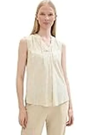 TOM TAILOR Basic damesblouse met ruches aan de kraag, , 42