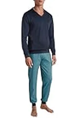 Calida Relax Streamline pyjama met manchetten, voor heren, van 100% katoen, , 56