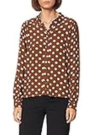 Noa Noa Dames Dotted Moss, Blouse met lange mouwen, , 32