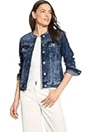 CECIL Dames B212209 jeansjack, mid blue wash, regular, , One size