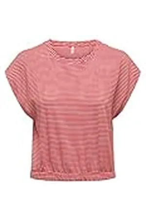 ONLY ONLMAY S/S Cropped Box JRS Top, High Risk Red, S, , S