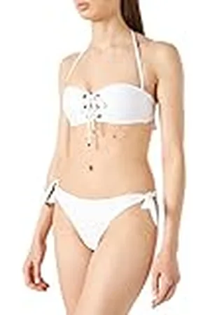 Emporio Armani Swimwear Dames gevoerde band & Braziliaanse W/Bows Ottoman Lycra bikini set, , XS