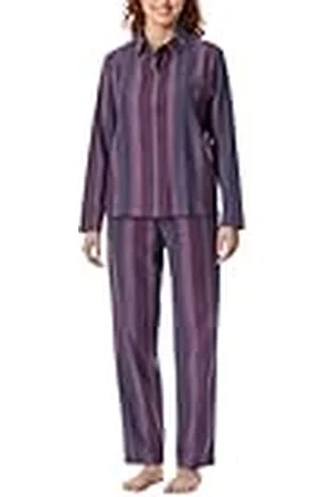 Schiesser Damespyjama set lang met knoopsluiting Modal Katoen Mix-Modern Nightwear pyjamaset, , 40