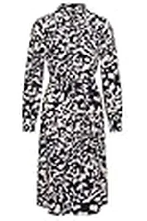 Seidensticker Blousejurk voor dames, met ceintuur, regular fit, midi-jurk, hemdblousekraag, lange mouwen, 100% viscose, , 46