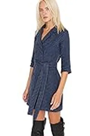 Trendyol Dames Woman Midi A-lijn Square Collar Knit Dress Jurk, , 38