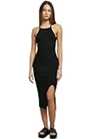 Urban classics Midi Rib Knit Crossed Back Dress voor dames, , 5XL