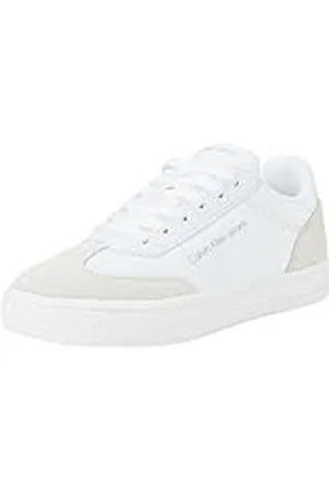 Calvin Klein Jeans Dames Classic Cupsole Low Mix INDC Sneaker, wit/crèmewit, 4 UK, , 37 EU