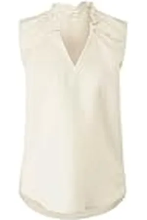 QS by s.Oliver Bluse Ärmellos blouse voor dames, Hellgelb (stad), 64
