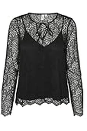 VERO MODA Dames Vmtammi L/S V-hals Lace Top WVN Btq Lange Mouw Blouse, , L