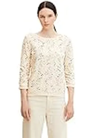 TOM TAILOR Dames Sweatshirt met patroon 1034453, , XS