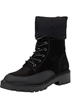 Calvin Klein Vrouwen Combat MID LACE UP Boot WL YW0YW0YW01599, (Triple Black), 4 UK, , 37 EU