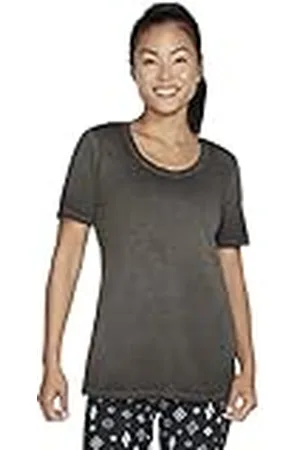 Skechers Vrouwen Diamond WASH Hatha Scoop Neck Tuniek TEE T-Shirt, Bold , X Small