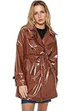 Trendyol Dames Gerade Lange Ärmel Regulär Regenmantel Trenchcoat, , 42