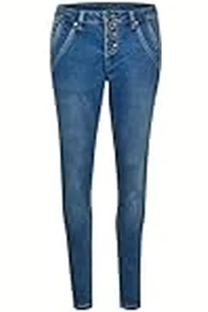 Cream Dames Jeans Denim Pants Mid Waist Skinny Slim Dames, , 27W X 32L