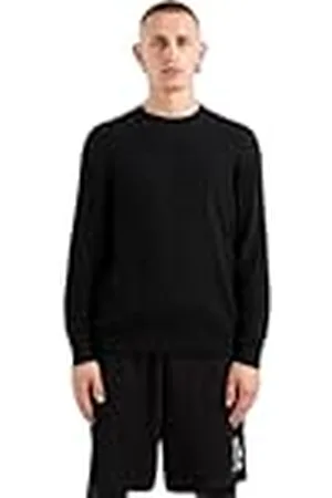 Armani Exchange Heren Wool Mix with Grid Detail Pullover Sweater Sweater, , XL