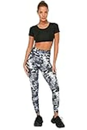 Trendyol Sportlegging voor dames, hoge tailleband, skinny fit, volledige maat, sportlegging, , M