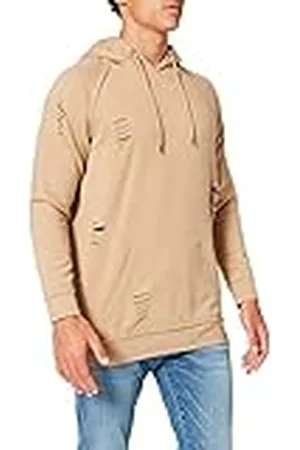 Urban classics Ripped Raglan Hoody met capuchon voor heren