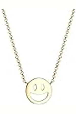 Elli Halsketting Smiley Icon Emoji Happy, 45 EU, zilver, kristal