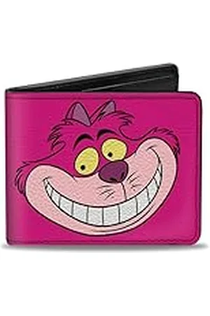 Buckle Heren Cheshire Cat Face + Stripes Pinks Reisaccessoire-Bi-Fold-portemonnee, , standaard maat, , Standard größe
