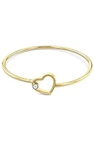 Tommy Hilfiger Sieraden Dames RVS Bangle Armband Verfraaid met Kristallen, Eén maat, Roestvrij staal, Geen edelsteen