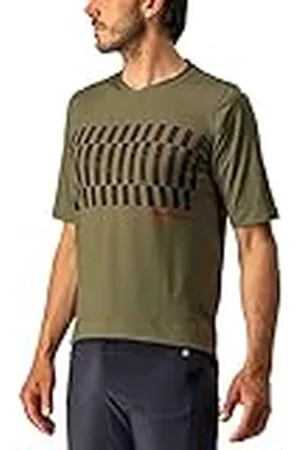 Castelli Trail Tech Tee 4522008-353 T-shirt voor heren, olijfgroen/donkergrijs-oranje Rust XXXL