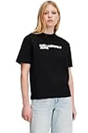 Karl Lagerfeld Klj Regular Sslv T-shirt T-Shirt Dames, BLACK,XL