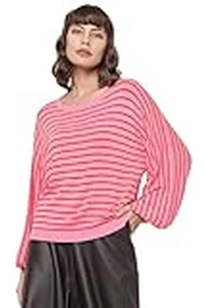 VERO MODA Bestseller A/S Dames VMDAHLIA LS Balloon GA Boo Trui, Sachet Pink/Stripes: Tangerine, XL, , XL