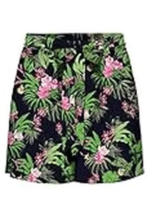 ONLY Bestseller A/S Dames Onlnova Life Jasmin PTM Shorts, Black/AOP:436 Pure Tropical, XS, , XS