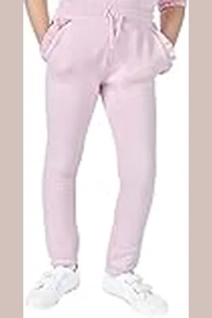 M17 Kinderen meisjes slanke been ruches fleece joggingbroek casual broek school PE sportbroek joggingbroek met zakken - - (7-8 jaar), , 7-8 jaar