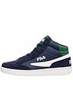 Fila Unisex Crew Mid Teens sneakers voor kinderen, Navy Verdant Green, 36 EU