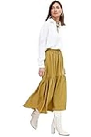 Koton Dames asymmetrische gesneden tissued volumineuze midi rok, , 38