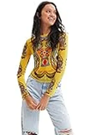Desigual T-shirt met lange mouwen voor dames, , XXL