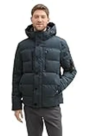 TOM TAILOR Pufferjas voor heren met afneembare capuchon, , L