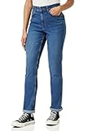 Pieces® PCLUNA Straight HW DB327 NOOS BC jeansbroek voor dames, donkerblauw denim, 28/30