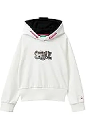 Benetton Sweatshirt met capuchon voor meisjes en meisjes, , 130