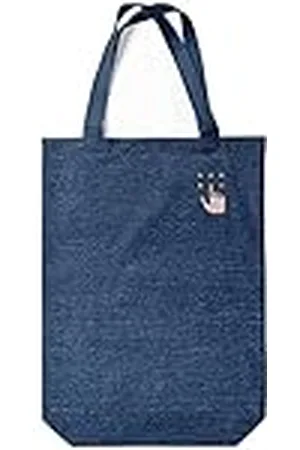 Green Fish Denim-draagtas, bedrukt, boodschappentas, machinewasbaar, opvouwbaar, handtas van jeans met handgrepen, 22 x 26 cm, , Eén maat, modern