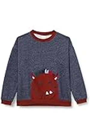 Green Cotton Uniseks Hello Monster sweatshirt, , 104