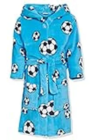 Playshoes Knuffelzachte fleece ochtendjas voetbal badjas, (7)., 122 cm