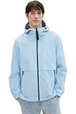 TOM TAILOR Heren 1040995 Jas, 34591-Middle Sky Blue, L, , L