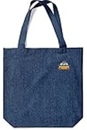 Green Fish Denim-draagtas, bedrukt, boodschappentas, machinewasbaar, opvouwbaar, handtas van jeans met handgrepen, 38 x 42 cm, , Eén maat, modern