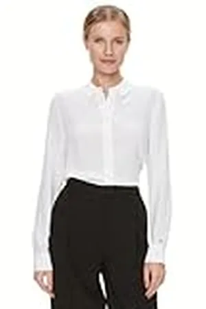 Tommy Hilfiger Dames Blouse Crêpe Shirt Elegant, Wit (Th Optisch Wit), 72
