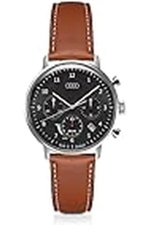 Audi collection Unisex analoog horloge met lederen armband 3102300200, , Riemen.