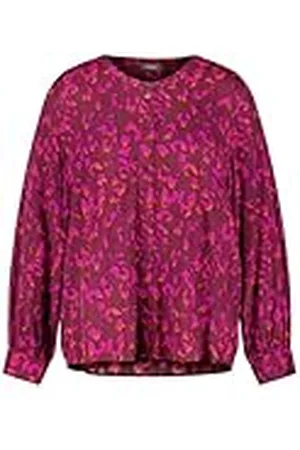 Samoon Damesblouse met lange mouwen en all-over print, lange mouwen, manchettenpatroon, , 44