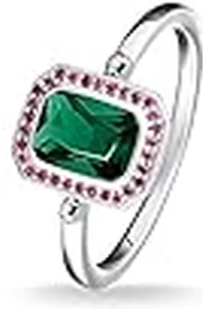 Thomas Sabo Ring Stenen Rood & Groen zilver 925 Sterling Zilver TR2264-348-7-52