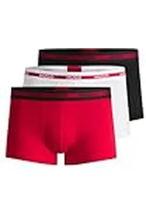 HUGO BOSS Heren Trunk Triplet Planet Driepack nauw aansluitende boxershorts van stretchkatoen met logo op de tailleband, , XXL